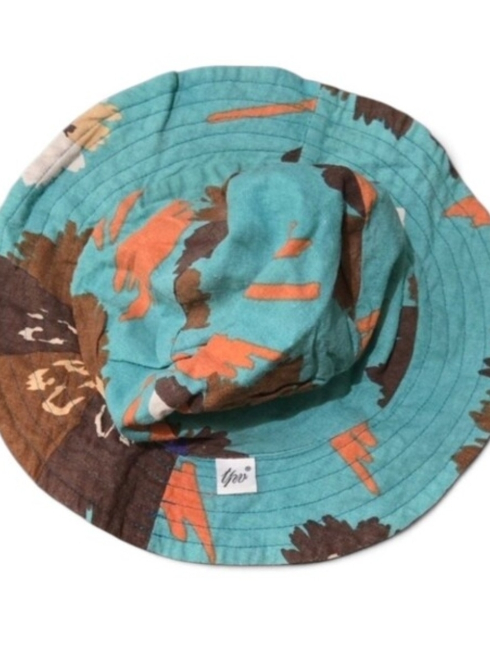 Kids' Turquoise Floral Bucket Hat